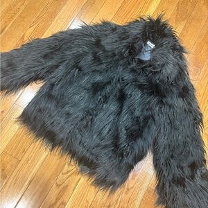 Zadig & Voltaire Black Faux Fur Jacket